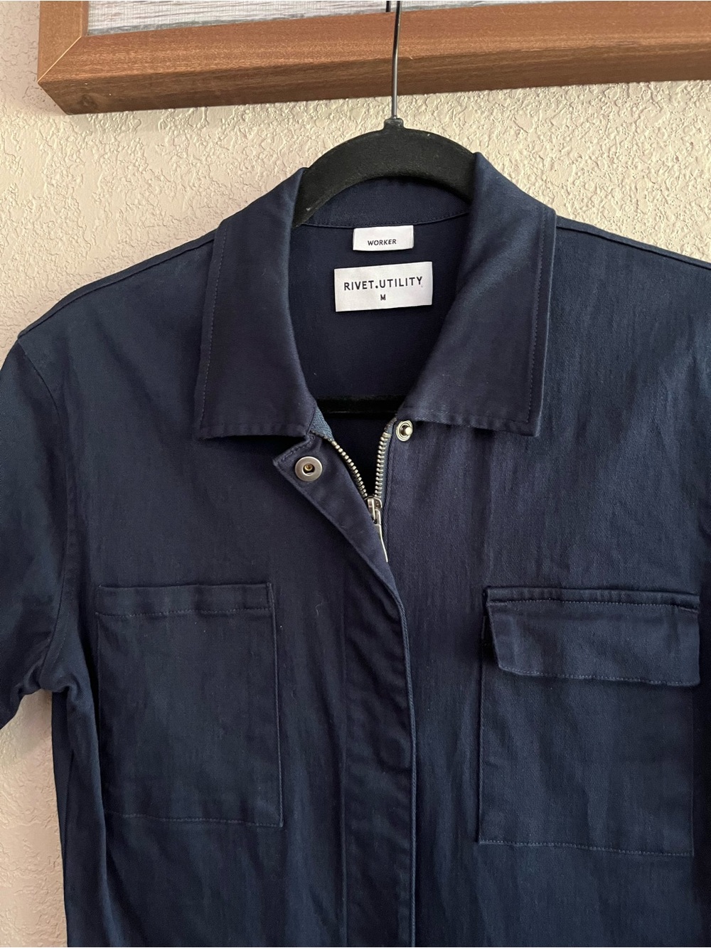 Rivet Utility Worker Jumpsuit in Navy Blue – Size Medium - Picture 4 of 13